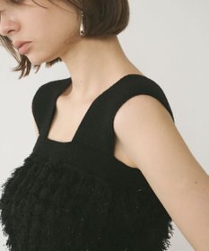 GRACE CONTINENTAL フリンジニットベアトップ