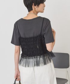 AMERICAN HOLIC 【2点セット】半袖Tシャツ＋チュールビスチェ