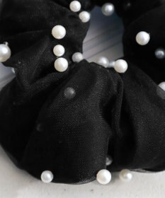 Tiaclasse ランダムパール付きチュールシュシュ