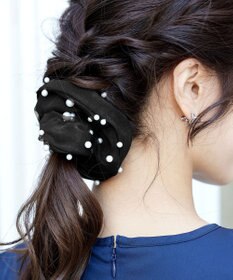 Tiaclasse ランダムパール付きチュールシュシュ