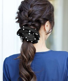 Tiaclasse ランダムパール付きチュールシュシュ