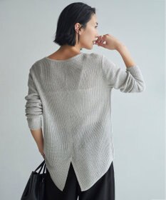 ICB L 【洗える】 ペーパーブレンドシャインニット プルオーバー