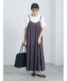 Te chichi 【接触冷感】ティアードキャミソールワンピース