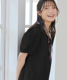 Tiaclasse 【洗える】ボリューム袖ジャガードプルオーバー