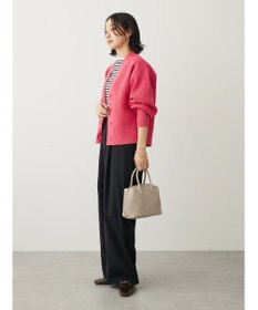 Green Parks スポンディシュ畦編みショート丈カーディガン