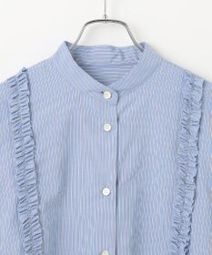 #Newans 【洗濯機可能/シワになりにくい】パネルフリルシャツ