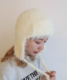 WEGO シャギーイヤーフラップニットキャップ