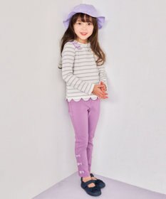 ANY KIDS 裾リボンストレート パンツ