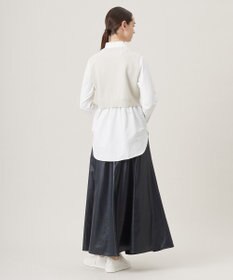 ICB L 【2WAY・洗える】シャツクロスコンビニットプルオーバー