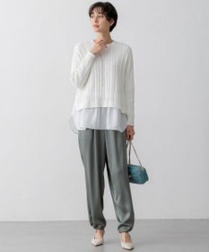 23区 S 【洗える】シアータフタ コンビ カットソー