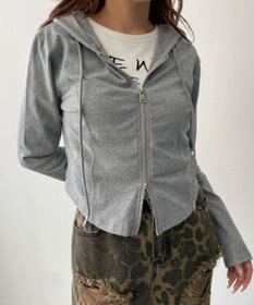 WEGO カーブヘムダブルZIPパーカー