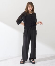 earth music&ecology 【予約】接触冷感シアークルーニットカーディガン