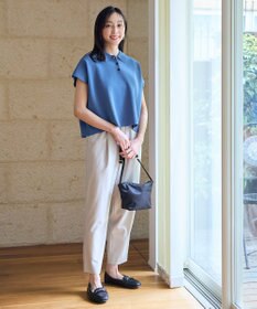 ANY ミラノリブニットポロ