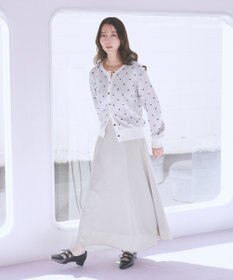 earth music&ecology ドットジャガードカーディガン