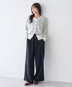 earth music&ecology ドットジャガードカーディガン