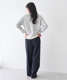 earth music&ecology ドットジャガードカーディガン