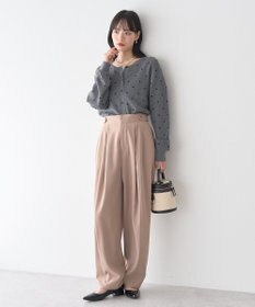 earth music&ecology ドットジャガードカーディガン