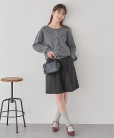 earth music&ecology ドットジャガードカーディガン