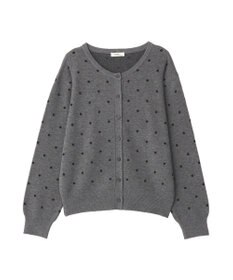 earth music&ecology ドットジャガードカーディガン