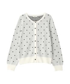 earth music&ecology ドットジャガードカーディガン