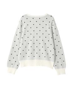 earth music&ecology ドットジャガードカーディガン