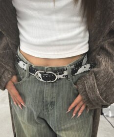 WEGO Lダブルリングスタッズベルト