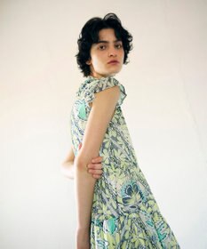 GRACE CONTINENTAL シフォンプリントティアードワンピース