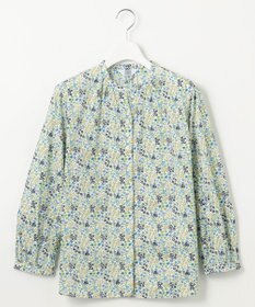 J.PRESS LADIES L 【洗える】Liberty Lilibet＆Hannah Rose バンドカラー ブラウス