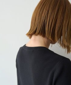 YECCA VECCA パール釦ラッフル5分袖カーディガン