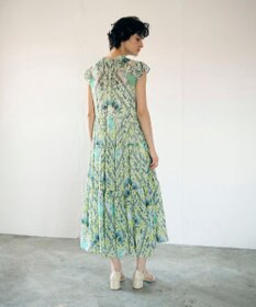 GRACE CONTINENTAL シフォンプリントティアードワンピース
