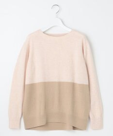 自由区 S 【洗える】セミウーステッドウールボートネック ニット