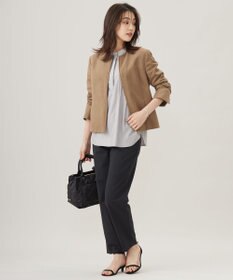 J.PRESS LADIES 【洗える】PLAIN WEAVE トロ  テーパード パンツ