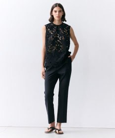 BEIGE， CITRINE / エンブロイダリーレースノースリーブブブラウス