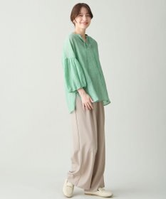 ANY イージーケアライトストレッチワイドパンツ