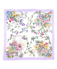 Marca ＜春の新色！＞【伝統横濱スカーフ】四季のツリー花 大判 シルクツイル スカーフ