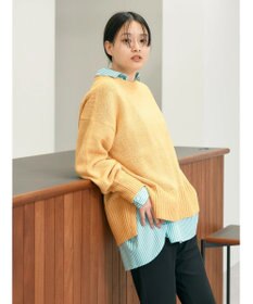 AMERICAN HOLIC サイドスリット袖ボリュームニットプルオーバー