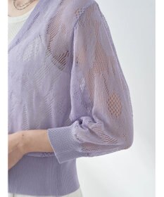 earth music&ecology 花柄シアーカーディガン