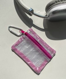 WEGO メッシュ配色クリアポーチ