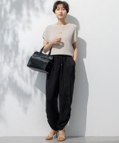 23区 【接触冷感/洗える】フィブリルツイル シャーリング パンツ