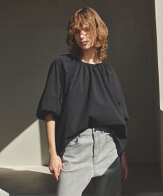 UNFILO FINE MOVE 2WAYギャザーブラウス