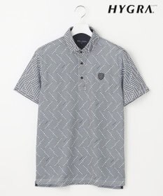 23区GOLF 【MEN】「HYGRA」幾何柄清涼ポロシャツ