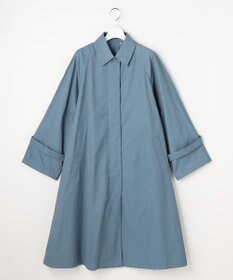 自由区 【春の必需品・オンオフ使える】コットンナイロンバルカラー コート