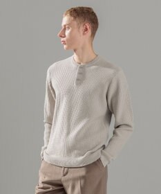 JOSEPH HOMME エアリーシープコットン / ヘンリーネックニット
