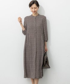 23区 L 【洗える】モダンジオメトリックプリント ワンピース