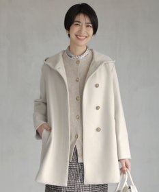 J.PRESS LADIES L ショートビーバー フーデット コート