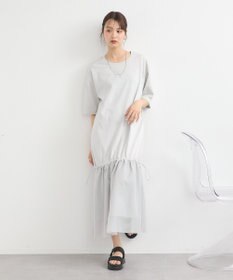 earth music&ecology メッシュドッキングワンピース