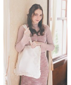 Maison de FLEUR EC限定フリルサテントートバッグ