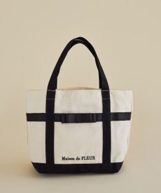 Maison de FLEUR マルチポケット帆布トートSバッグ