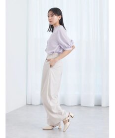 earth music&ecology ２ｗａｙスタンドフリル半袖ブラウス