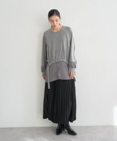 YECCA VECCA 素材MIXレイヤード起毛プルオーバー